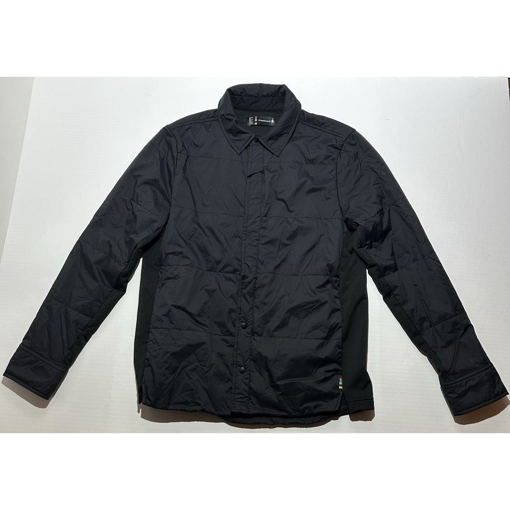 Smartwool Smartloft Snap Shirt Jacket Merino Wool Black Men's Size Medium M
